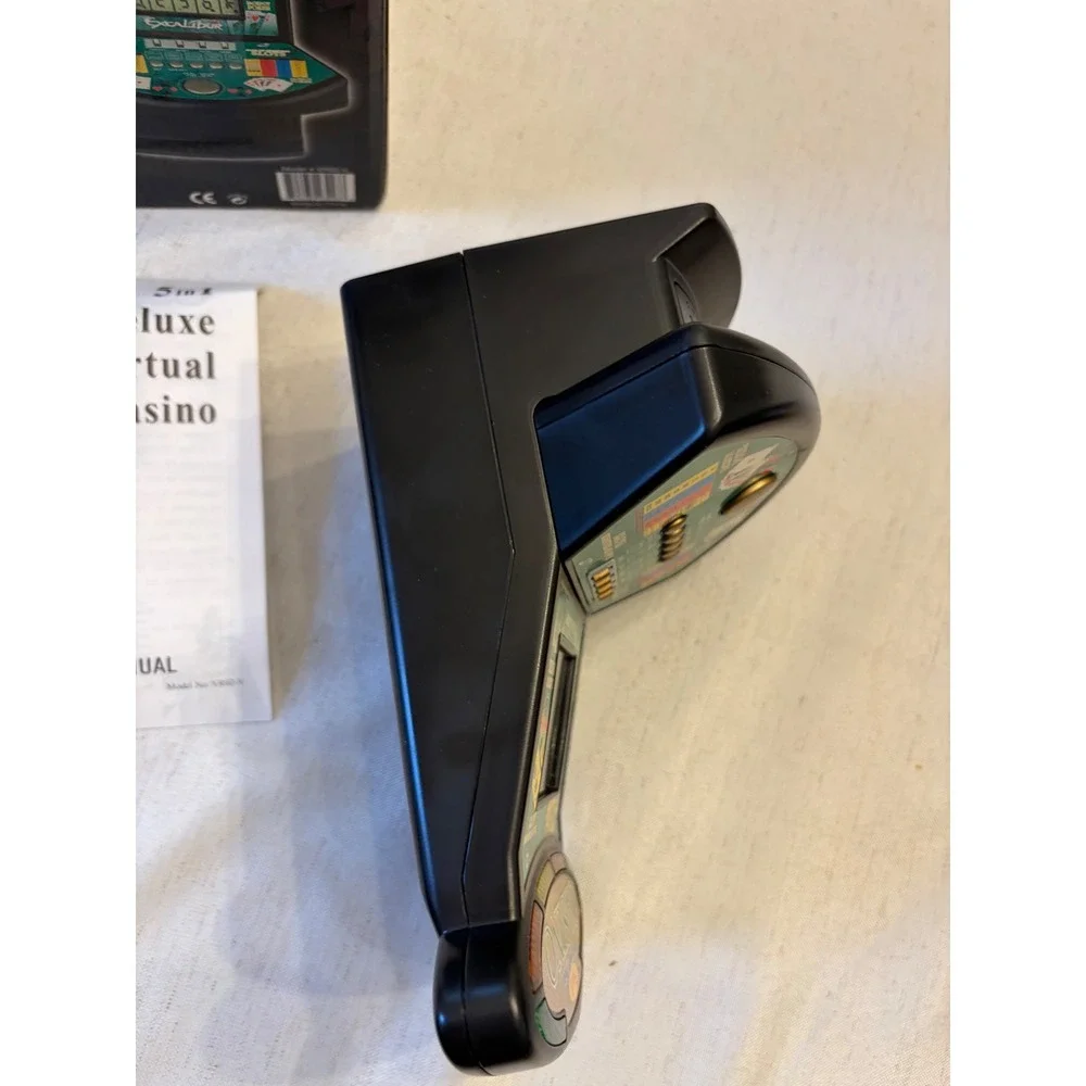 Excalibur Deluxe Virtual Casino Electronic Game VR02-V Green 5-in-1 Handheld